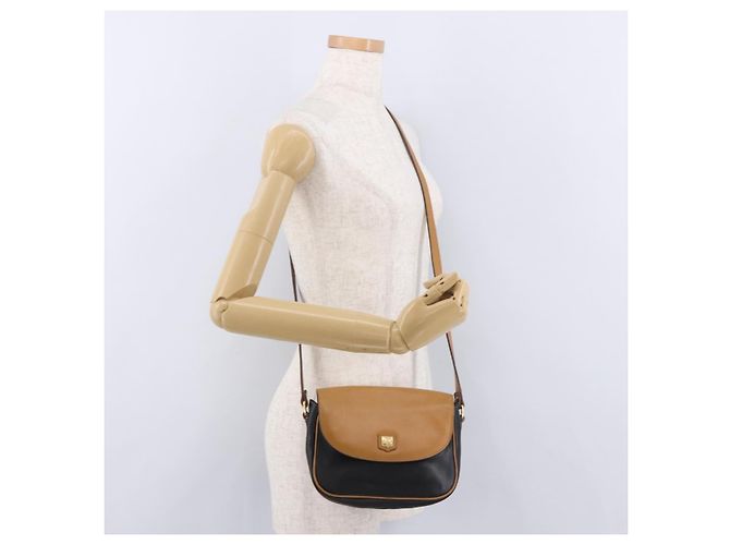 16 Céline Borsa a Spalla CELINE in Pelle Nera e Oro Auth gh2104 Nero D'oro - vista 23