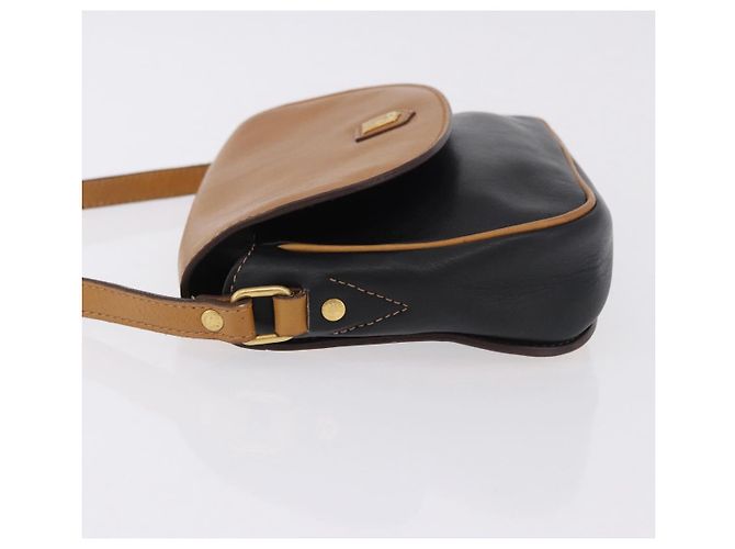 16 Céline Borsa a Spalla CELINE in Pelle Nera e Oro Auth gh2104 Nero D'oro - vista 4