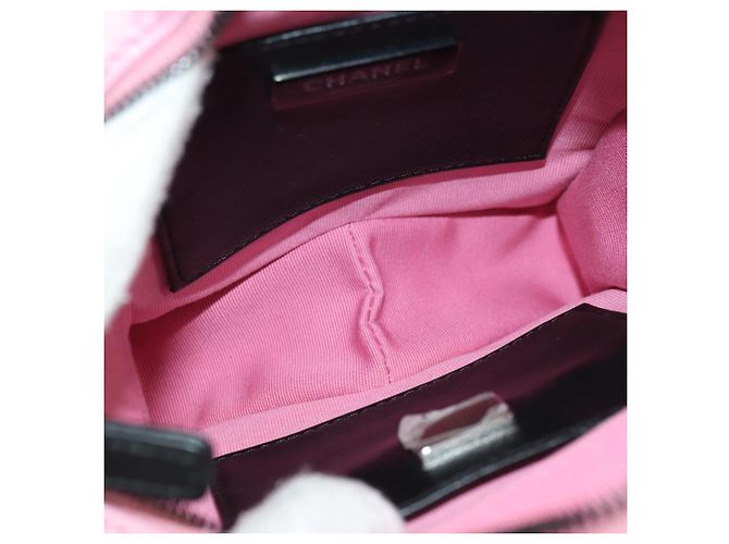 CHANEL Star Matelasse Chain Schultertasche Satin Rosa CC Auth 181923SM Pink - Ansicht 10