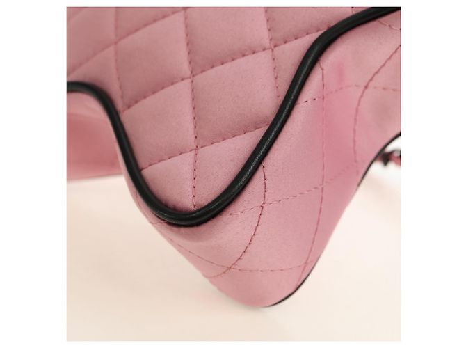 CHANEL Star Matelasse Chain Schultertasche Satin Rosa CC Auth 181923SM Pink - Ansicht 16