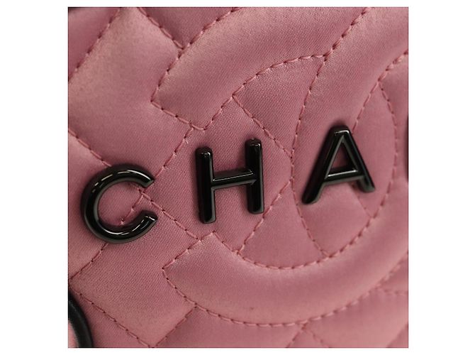 CHANEL Star Matelasse Chain Schultertasche Satin Rosa CC Auth 181923SM Pink - Ansicht 17