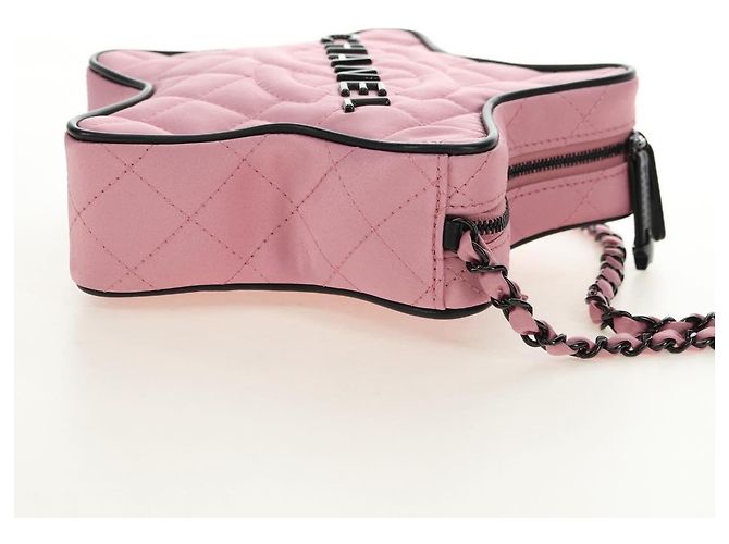 CHANEL Star Matelasse Chain Schultertasche Satin Rosa CC Auth 181923SM Pink - Ansicht 4