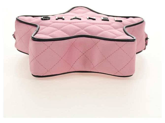 CHANEL Star Matelasse Chain Schultertasche Satin Rosa CC Auth 181923SM Pink - Ansicht 5