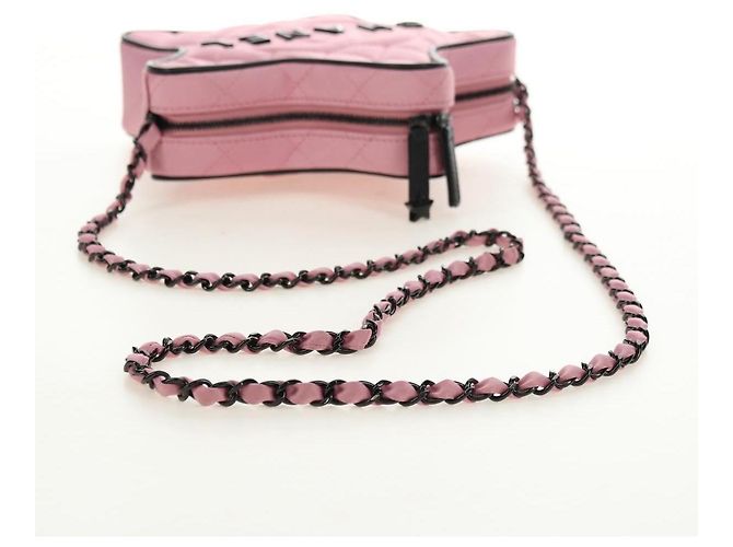 CHANEL Star Matelasse Chain Schultertasche Satin Rosa CC Auth 181923SM Pink - Ansicht 7