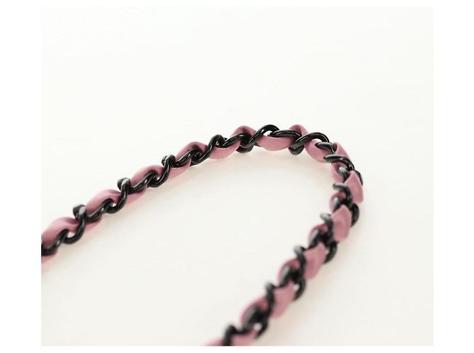 CHANEL Star Matelasse Chain Schultertasche Satin Rosa CC Auth 181923SM Pink - Ansicht 8