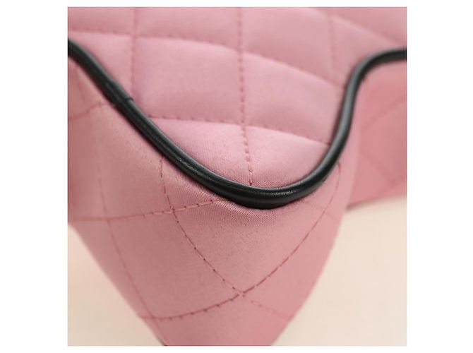 CHANEL Star Matelasse Chain Schultertasche Satin Rosa CC Auth 181923SM Pink - Ansicht 9