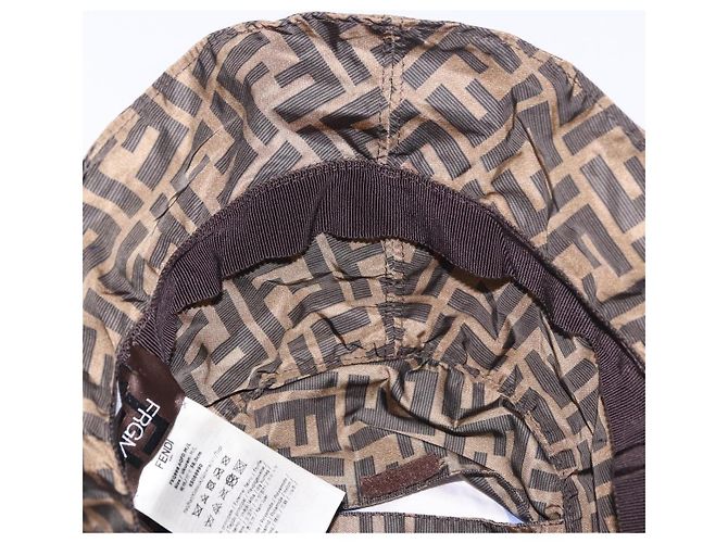 FENDI x FRGMT x POKMON ZUCCA Canvas Bucket Hat Mini-Dragon Braun Auth 161464SM Schwarz - Ansicht 14