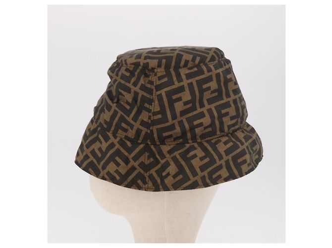FENDI x FRGMT x POKMON ZUCCA Canvas Bucket Hat Mini-Dragon Braun Auth 161464SM Schwarz - Ansicht 3