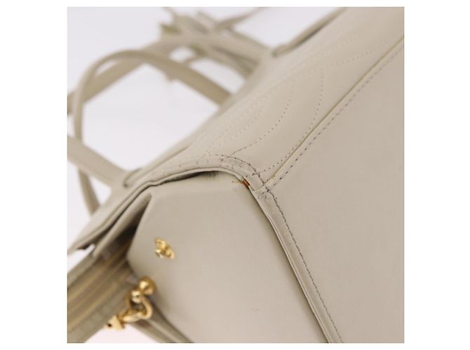 Borsa FENDI in pelle 2way Beige Oro Auth 183874 D'oro - vista 10