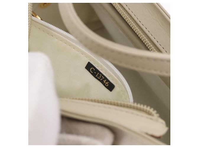 Borsa FENDI in pelle 2way Beige Oro Auth 183874 D'oro - vista 12