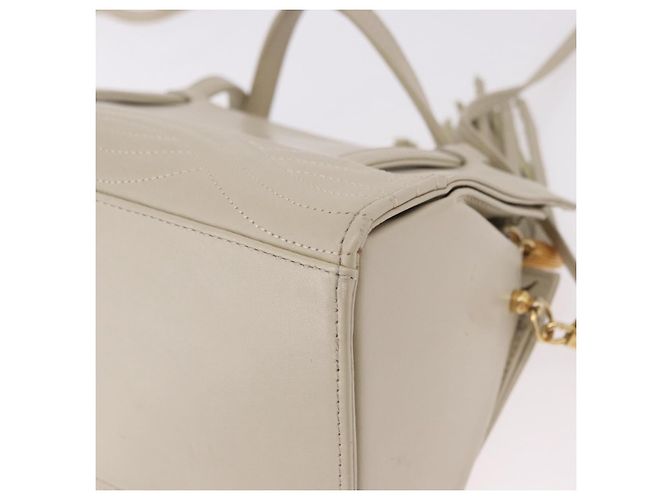 Borsa FENDI in pelle 2way Beige Oro Auth 183874 D'oro - vista 15