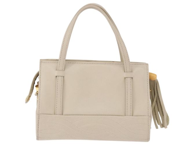 Borsa FENDI in pelle 2way Beige Oro Auth 183874 D'oro - vista 2