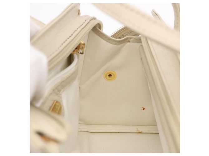 Borsa FENDI in pelle 2way Beige Oro Auth 183874 D'oro - vista 20