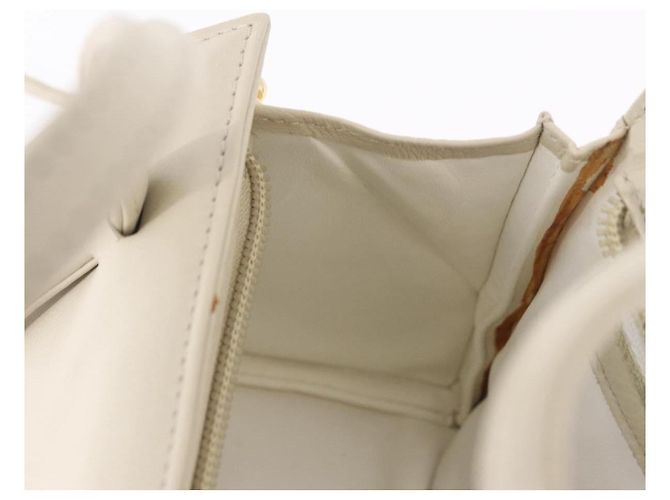 Borsa FENDI in pelle 2way Beige Oro Auth 183874 D'oro - vista 21