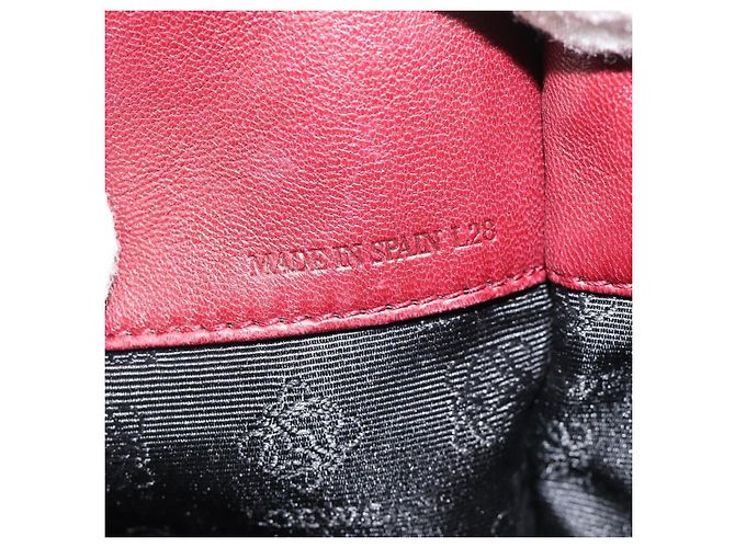 Borsa LOEWE in scamosciato rosso e oro Auth 183111A D'oro - vista 12