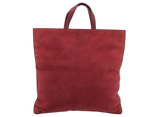 Borsa LOEWE in scamosciato rosso e oro Auth 183111A D'oro - vista 13