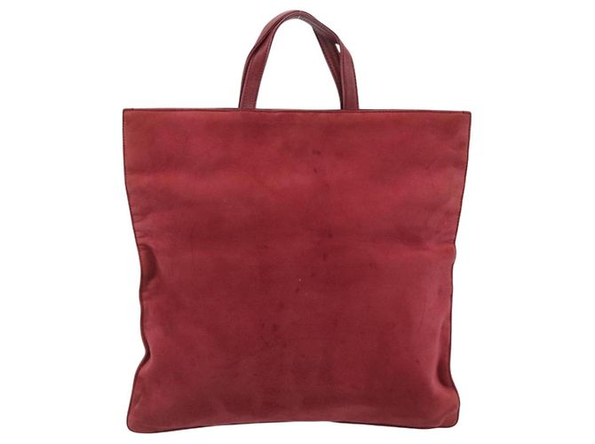 Borsa LOEWE in scamosciato rosso e oro Auth 183111A D'oro - vista 2