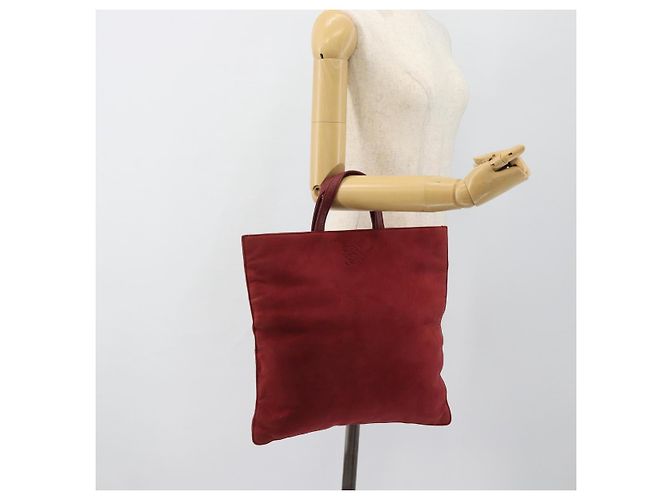 Borsa LOEWE in scamosciato rosso e oro Auth 183111A D'oro - vista 21
