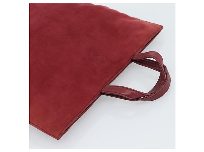 Borsa LOEWE in scamosciato rosso e oro Auth 183111A D'oro - vista 6