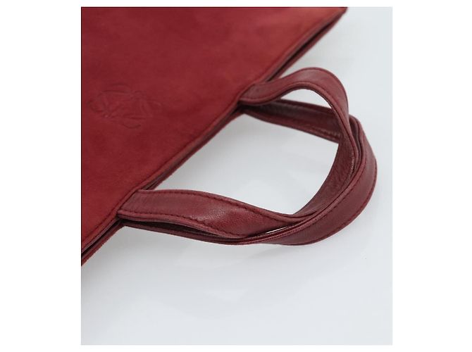 Borsa LOEWE in scamosciato rosso e oro Auth 183111A D'oro - vista 7