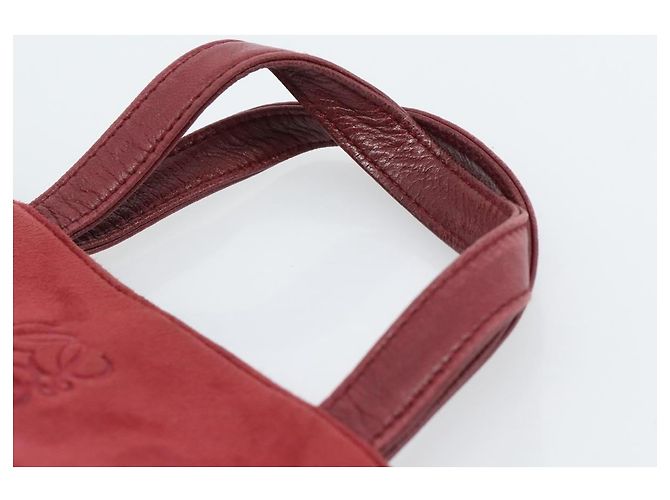 Borsa LOEWE in scamosciato rosso e oro Auth 183111A D'oro - vista 8