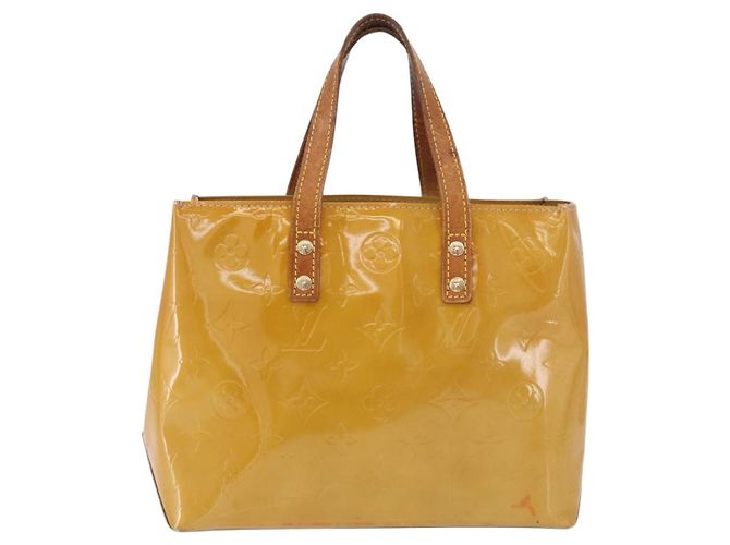 LOUIS VUITTON Monogram Vernis Reade PM Hand Bag Beige M91144 LV Auth gh2085 - vista 13