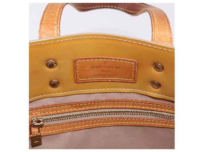 LOUIS VUITTON Monogram Vernis Reade PM Hand Bag Beige M91144 LV Auth gh2085 - vista 18