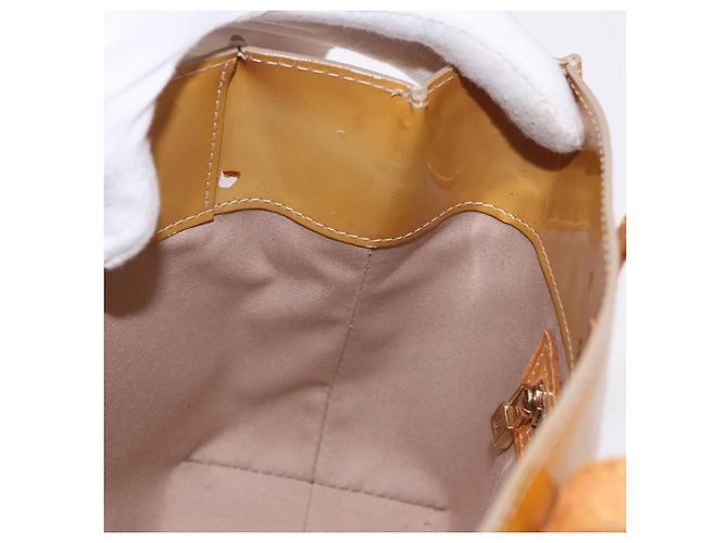 LOUIS VUITTON Monogram Vernis Reade PM Hand Bag Beige M91144 LV Auth gh2085 - vista 20