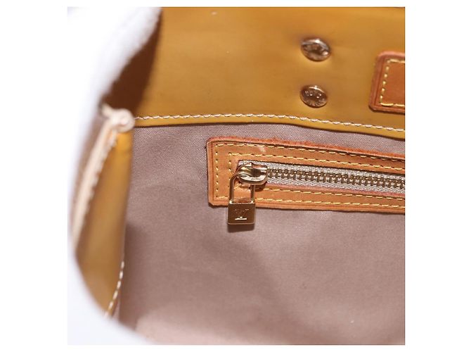 LOUIS VUITTON Monogram Vernis Reade PM Hand Bag Beige M91144 LV Auth gh2085 - vista 21