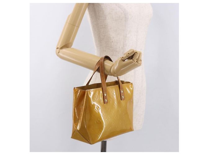 LOUIS VUITTON Monogram Vernis Reade PM Hand Bag Beige M91144 LV Auth gh2085 - vista 23
