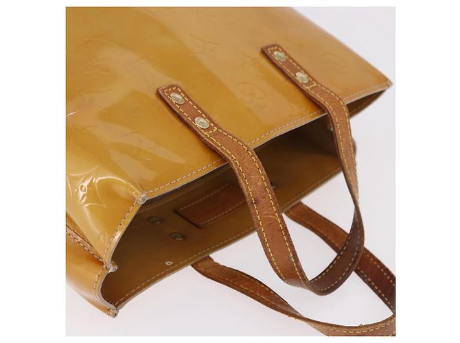 LOUIS VUITTON Monogram Vernis Reade PM Hand Bag Beige M91144 LV Auth gh2085 - vista 6