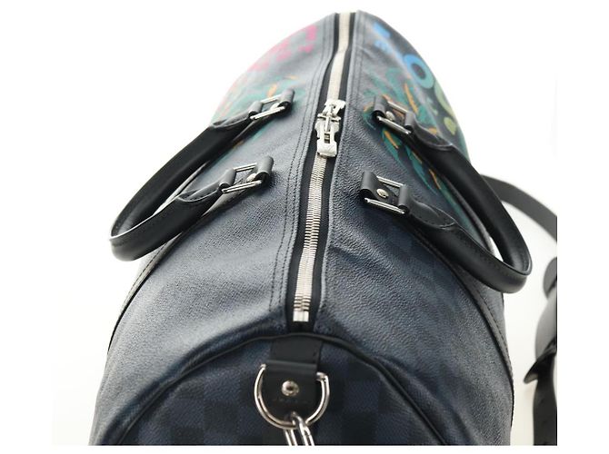 LOUIS VUITTON Damier Cobalt Keepall Bandouliere 45 Borsa N50002 LV Auth 181958M - vista 6