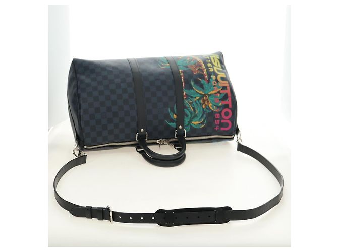 LOUIS VUITTON Damier Cobalt Keepall Bandouliere 45 Borsa N50002 LV Auth 181958M - vista 8