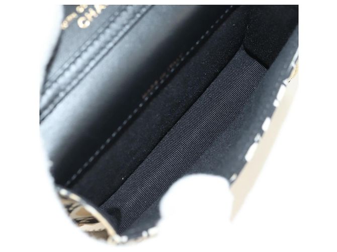 CHANEL Borsa a tracolla Chain Mini Matelasse Satin Beige Gold CC Auth 183621M D'oro - vista 11