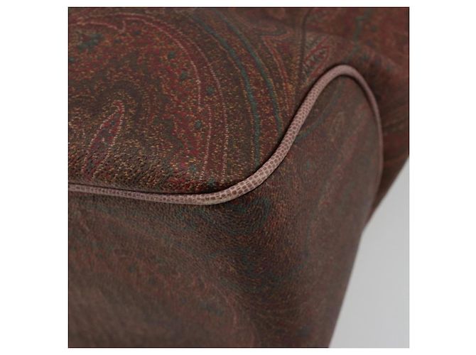 Borsa ETRO in PVC e pelle marrone oro Auth 183273A D'oro - vista 15