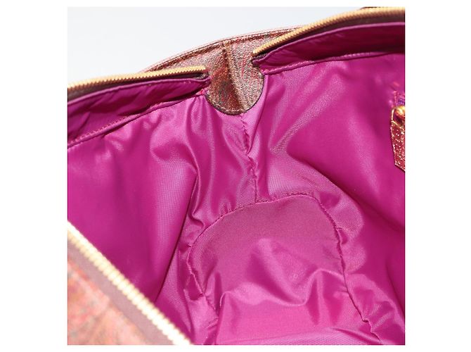 Borsa ETRO in PVC e pelle marrone oro Auth 183273A D'oro - vista 20