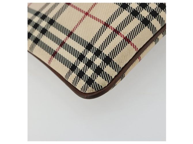 Borsa a mano BURBERRY Nova Check in tela beige Auth 182988A - vista 14