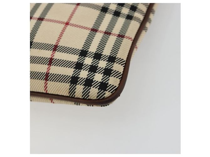 Borsa a mano BURBERRY Nova Check in tela beige Auth 182988A - vista 15