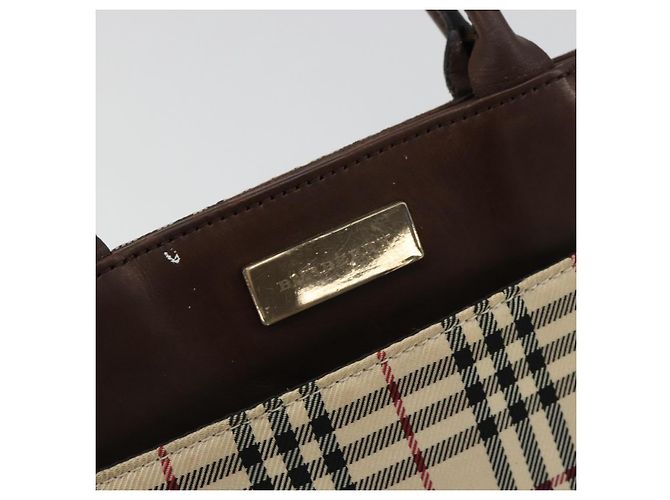 Borsa a mano BURBERRY Nova Check in tela beige Auth 182988A - vista 17