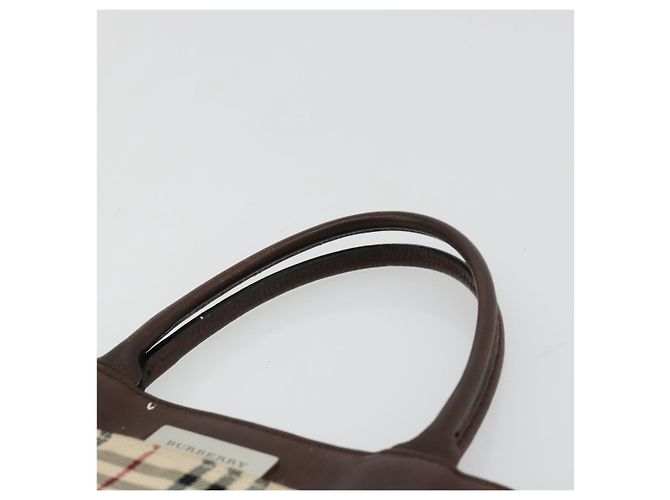 Borsa a mano BURBERRY Nova Check in tela beige Auth 182988A - vista 8