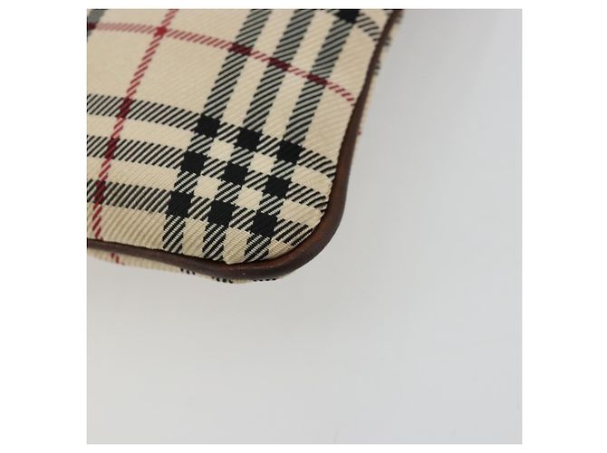 Borsa a mano BURBERRY Nova Check in tela beige Auth 182988A - vista 9