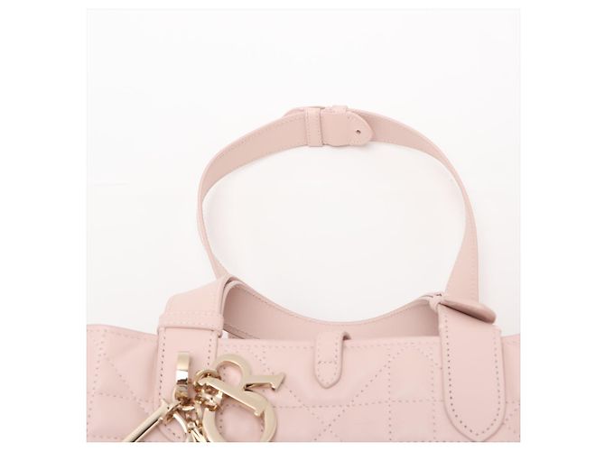 Dior Borsa Tote Toujours Medium in pelle di vitello Macrocannage Rosa - vista 6