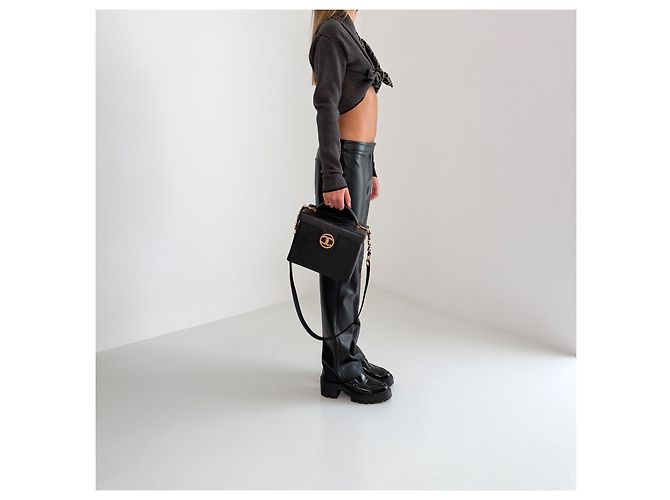 Chanel Vintage Vanity Case aus gestepptem Leder Schwarz - Ansicht 14