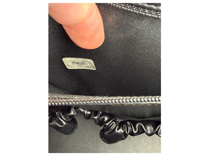 Chanel Vintage Vanity Case aus gestepptem Leder Schwarz - Ansicht 19