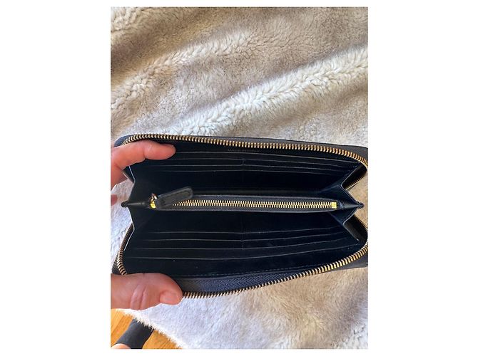 Roberto Cavalli Cartera de cuero negro con relieve de cocodrilo - vista 8