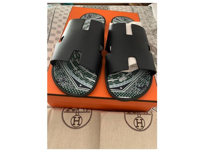 Sandali Hermès Izmir in pelle Nero - vista 2