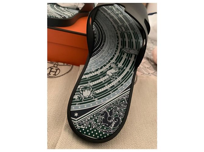 Sandali Hermès Izmir in pelle Nero - vista 5