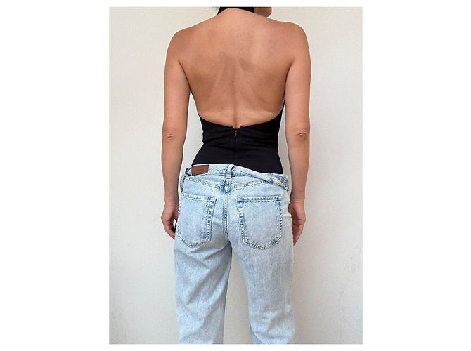 AQAQ Bodysuit mit Cut-Out Schwarz - Ansicht 6