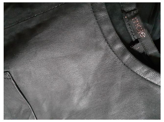 Maje Leder-Top in Schwarz - Ansicht 5