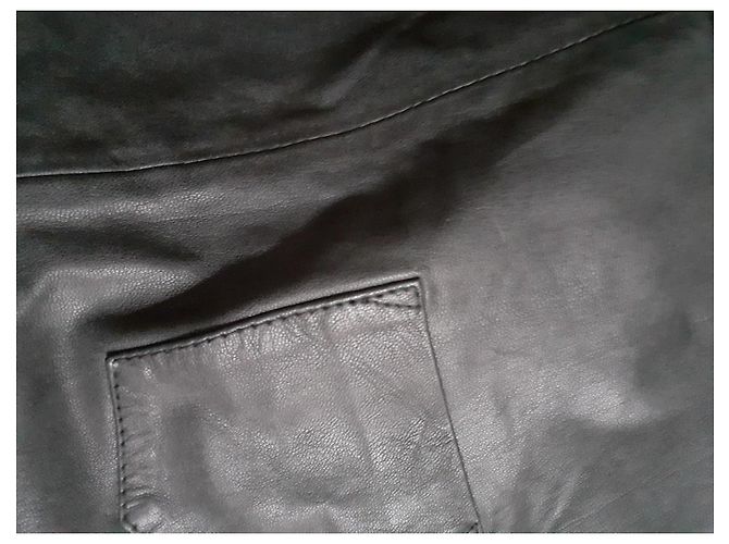 Maje Leder-Top in Schwarz - Ansicht 6